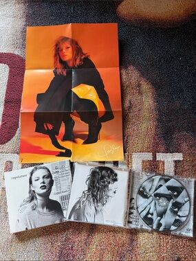 Like New Taylor Swift Reputation CD Double Sided Poster 7 8 Orange